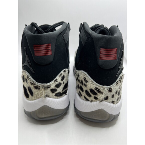 Air Jordan 11 Retro “Animal Instinct” Women's Shoes Black/Gym Red Sail White 5.5 - Picture 6 of 14